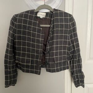 JH Collectibles Women's Black Plaid Blazer